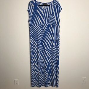 Chico's Travelers Angle Striped Maxi Dress XL